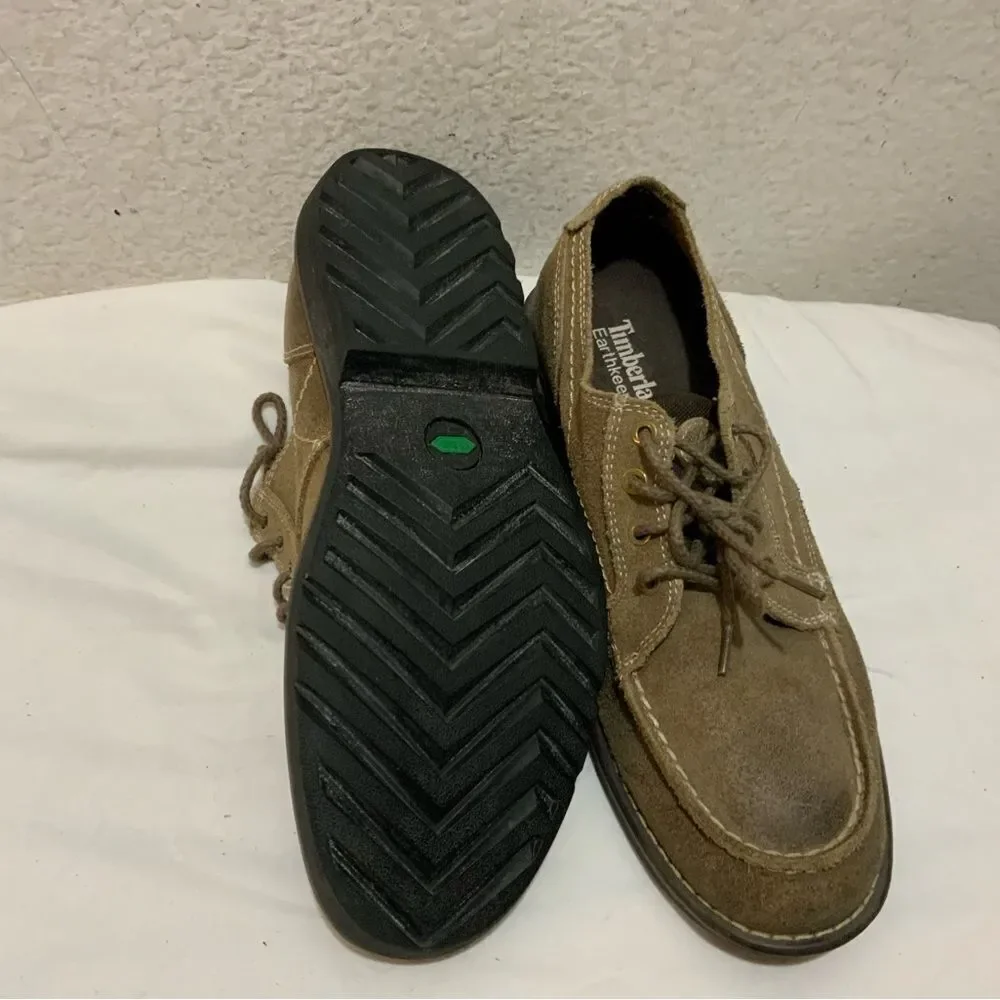 Timberland EarthKeepers 3311A Taupe Suede Moc Toe Loafers Oxfords Shoes Men's 8